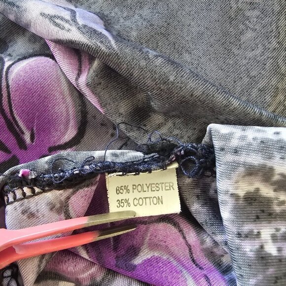 Women's Purple Floral Sleeveless Tunic Top - Picture 9 of 13